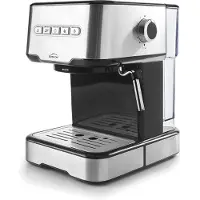 Lacor 69256 - Machine à café espresso avec 2 sorties de café et fonction chaleur/mousse, convient pour le café moulu et le, 21x26'5x30 cm