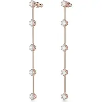 Swarovski Constella Drop Boucles d'oreilles rondes or blanc rose, (Métal )