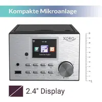 Xoro SAT100380 Multi Micro Kompaktanlage & Internetradio DAB+ und UKW