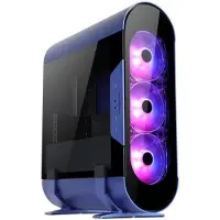 ABKONCORE Boîtier PC sans bloc d'alimentation - - AL300M - Mini-tour - Format Micro-ATX - Bleu nuit (ABKO-AL-300M-BU-SYNC)