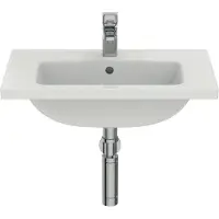 Ideal standard - I.life S - Meuble-lavabo 610x385x180 Mm, Avec Trop-plein, Trou Pour Robinetterie, Blanc T459001
