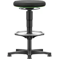 BIMOS Tabouret Allround, tissu, avec patins et repose-pieds circulaire, anneau de
