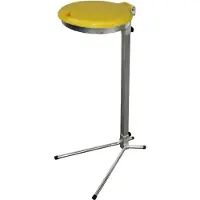 Renner Format Support pour sacs poubelle Collecteur de déchets galvanisé 70-120 L Couvercle jaune, Poubelle, Jaune