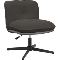 vidaXL Chaise de bureau gris foncé Tissu en laine bouclée