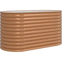 vidaXL Lit surélevé brun 160 x 80 x 81 cm acier