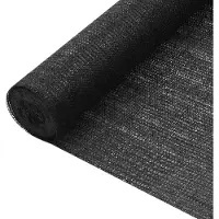 vidaXL Panneau de clôture noir 2x50 m HDPE 75 g/m