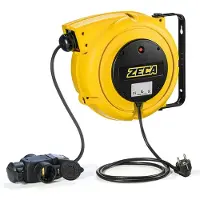 ZECA ZEEL4315/GS 3 Enrouleur De Câble 3G1,5mm² - 1200 - 3x1,5mm² - 14+1m