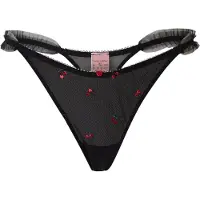 Hunkemoller String 'Chelsey ' vert gazon / rouge sang / noir