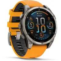 Garmin - 010-02903-21 - Smartwatch - Fenix 8 Sapphire - Bracelet en silicone noir
