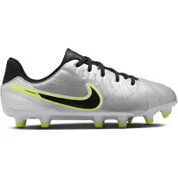 Nike Chaussures de football Tiempo Academy JR MG pour enfants, crampons, couleur argent