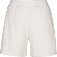 Puma Short ESS ELEVATED à taille haute et bord-côtes 5' - blanc, taille : XL