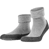 Falke Pantoufles unies - Cosyshoe SO CP, pantoufles, antidérapantes, unies Gris clair 41-42