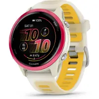 Garmin - Montre connectée - Forerunner 570 42mm Ivory/Pink/Orange en Titane - Beige