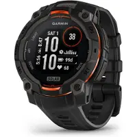 Garmin Instinct 3 - 45 mm, AMOLED avec bracelet interchangeable en silicone 22 mm Smartwatch, Couleur:Noir