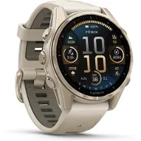 Garmin - 010-02903-11 - Smartwatch - Fenix 8 Sapphire - Bracelet en silicone beige
