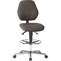 BIMOS Fahrbahrer Chaise haute tissu rembourré noir