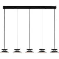 Lyora Suspension design Morfi Droit 5 lumières noir