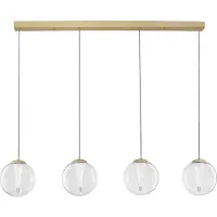 Nova Luce Galeo - lampe suspendue - 136 x 179 x 22 cm - 25W dimmable LED inclus - or sablé