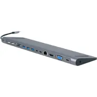 Gembird USB Typ-C 9-in-1 Kombi Adapter spacegrau