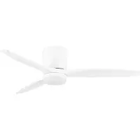 Nova Luce Aloa - ventilateur de plafond avec lumière et télécommande - Ø 132 x 27,5 cm - 18W LED inclus - blanc sablé et bois blanc