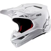 Alpinestars Supertech S-M10 Solid Helmet Ece 22.06 White Glossy Taille 2XL