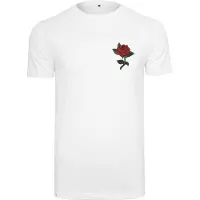 Mister tee T-Shirt 'Rose' émeraude / rouge clair / blanc