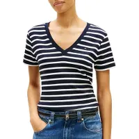 Tommy Hilfiger T-shirt à Manches Courtes Et Col En V Slim Cody