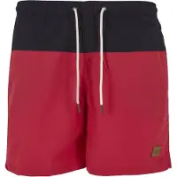 Urban Classics Shorts de bain rouge pastel / noir