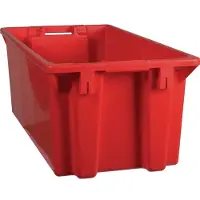 PLASTIPOL SCHEU Bac gerbable et emboîtable PP rouge L800xl400xH300mm - K400/80 28480021