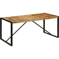 Syfax Table à manger 180x90x75 cm Bois de manguier massif