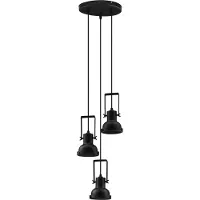 Nova Luce Suspension Ruvi 3 lumières noir