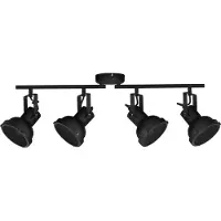 Lyora Plafonnier Ruvi 4 lumières noir