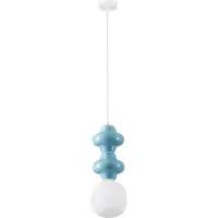 Lyora Suspension Clio M keremia bleu avec verre blanc
