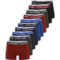 Jack & Jones Boxers 'Jacsolid' marine / gentiane / olive / rouge foncé / noir