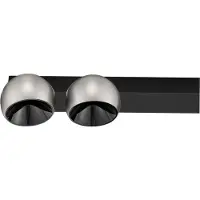 Nova Luce Lusa - applique murale - 36 x 14 x 10 cm - 21W dimmable LED inclus - nickel brumeux et noir