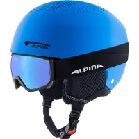 Alpina Casque de Ski Alpina Junior Zupo Set (+Scarabeo Jr.) Blue Matt-48 - 52 cm