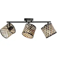 Mexlite Spot - naturel noir - Sumba - bambou métal - spot en saillie - E14 - 4489ZW -