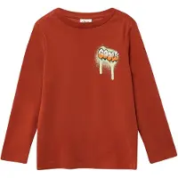 s.Oliver T-Shirt beige / rouge orangé / blanc