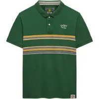 Superdry T-Shirt gris / vert foncé / orange / blanc