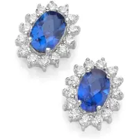 Smart Jewel Boucles d'oreilles bleu / argent
