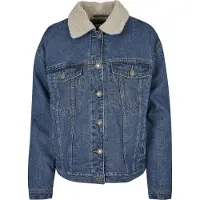 Urban Classics Veste mi-saison crème / bleu denim