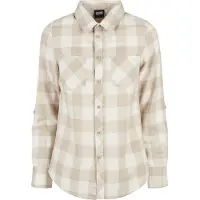 Urban Classics Chemisier camel / blanc