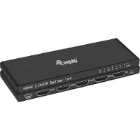 Equip Ultra Slim Hdmi Splitter 4 Ports Noir