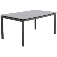 Mwh Alutapo Fairstone Table de jardin Aluminium/Pierre frittée 160x95 cm Gris fer/Gris Armani