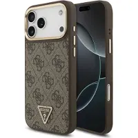GUESS 4g Triangle Logo Magsafe Iphone 17 Pro Max Phone Case Marron