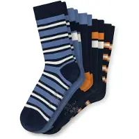 Schiesser Chaussettes 'Jump' marine / bleu clair / orange / blanc