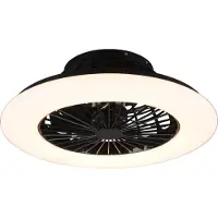 TRIO Stralsund -LED-tuuletinvalaisin 50 cm, 30 W, mattamusta