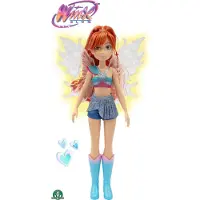 Winx club Poupée articulée Bloom avec ailes lumineuses pour les enfants dès 3 ans - 26 cm