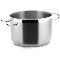 Lacor Eco Chef casserole mi-haute sans couvercle D40cm H24.5cm 30.7lt, Poêle + casserole, Argent, Gris
