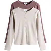The Set Cardigan crème / mauve